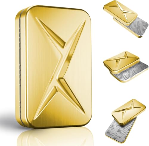 OBEST Fidget Slider EDC Toys, angstlösende Dekompression für Erwachsene, Spielzeug für Autismus und TDHD, Geschenke für Jugendliche(Goldene) von OBEST