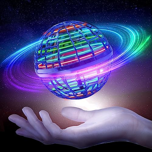 OBEST Fliegender Ball Spielzeug, Hover Ball mit 360°Rotierenden, Flying Ball LED-Leuchten Hoverball, Fliegender Spinner für Kinder Erwachsene Indoor Outdoor, Blau OBEST Fliegender Ball Spielzeug, Hover Ball mit 360°Rotierenden, Flying Ball LED-Leuchten Hoverball, Fliegender Spinner für Kinder Erwachsene Indoor Outdoor, Blau von OBEST