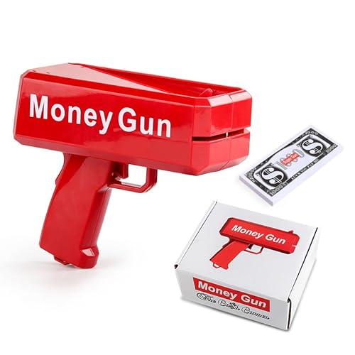 OBEST Geld Gun Shooter,Geld Gun Spielzeug,Gefälschte US Dollar Bill,Prop Gun,Geld Regen,Geeignet für Party,Hochzeit,Party Spiele von OBEST