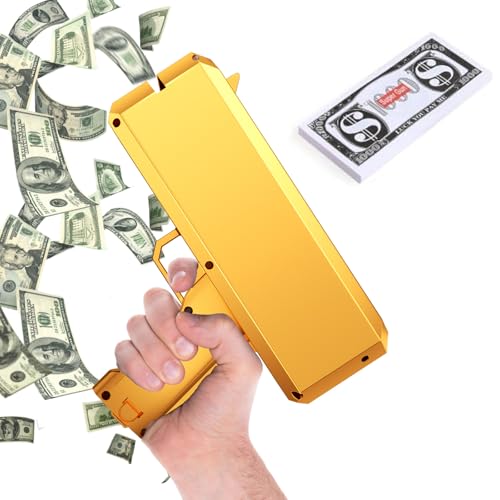 OBEST Geld Pistole Schießen, Geld Pistole Spielzeug, Gefälschte US Dollar Banknoten, Goldene Prop Gun, Geld Regen, Geeignet für Parteien, Hochzeiten, Party Spiele OBEST Geld Pistole Schießen, Geld Pistole Spielzeug, Gefälschte US Dollar Banknoten, Goldene Prop Gun, Geld Regen, Geeignet für Parteien, Hochzeiten, Party Spiele von OBEST
