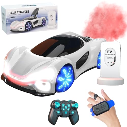 OBEST Gesten Sensor RC Auto, Kinderspielzeug Car mit Lichtern und Spray, Stunt Drift, Ferngesteuertes Auto für Kinder von OBEST