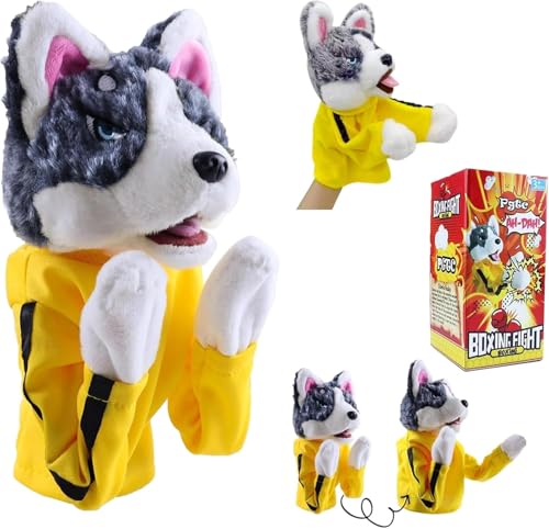 OBEST Husky Handschuh Puppe Plüschtier，Handpuppen Spielzeug,Interaktives Plüschtier für Kinder mit Soundeffekten von OBEST