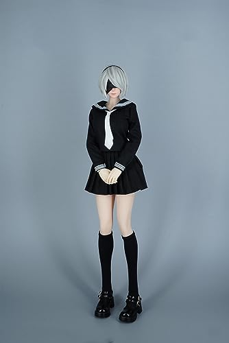 OBEST JK Badeanzug Set,Rollenspiel Kostüm,JK uniform+Badeanzug Damen Puppen Set,passend für 1/6 Verhältnis Puppen ( SA011B) von OBEST
