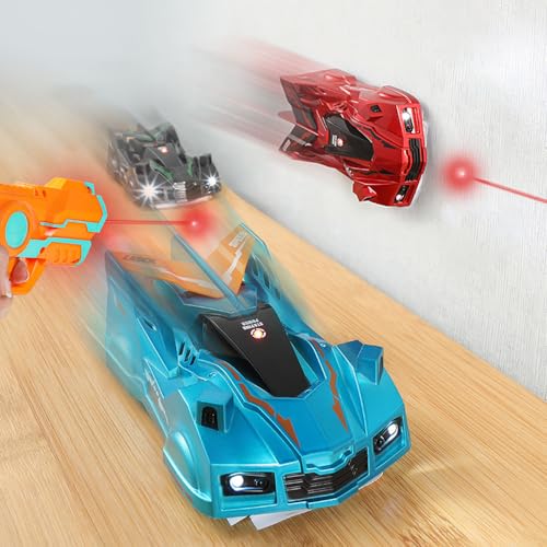 OBEST Laserwand kletterndes Auto, Elektrisches Schwerelosigkeits-Wand kletterndes Auto, Infrarot-Tracking Induktions-Fernbedienung Kinderauto, 360° rotierendes Auto, Junge und Mädchen Geschenke von OBEST