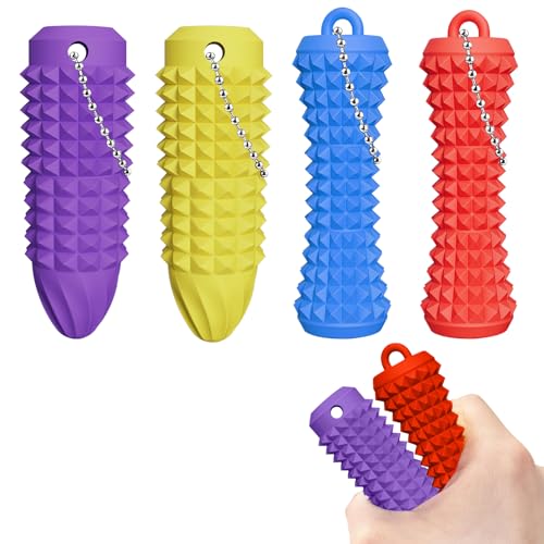OBEST Little Ouchies Pain Fidget 4 Stück, Pocket Mini Fidget Toy Für Erwachsene und Kinder, Spiky Grippie Stim Keychain, adhs sensorik Spielzeug, Anti Stress Spielzeug, Fidget Toys Geschenke OBEST Little Ouchies Pain Fidget 4 Stück, Pocket Mini Fidget Toy Für Erwachsene und Kinder, Spiky Grippie Stim Keychain, adhs sensorik Spielzeug, Anti Stress Spielzeug, Fidget Toys Geschenke von OBEST