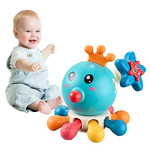 OBEST Sensorisches Spielzeug für Babys, Krake Spielzeug für Babys 6-12 Monate, Montessori und feines Sportspielzeug, Geburtstagsgeschenke für Kinder und Mädchen/Weihnachten von OBEST