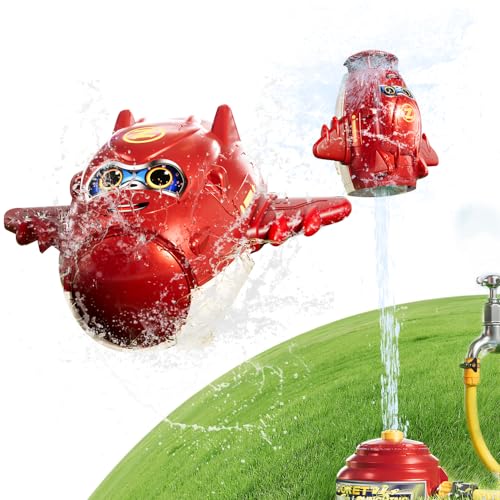 OBEST Sprinkler-Spielzeug für Kinder, die Höhe kann 20 m erreichen, Sommer-Raketensprinkler im Freien, niedliches Cartoon-Wasserspiel, geeignet für Gärten, Höfe, Rasen, Partys von OBEST