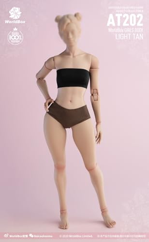 OBEST TBLeague Puppe im Verhältnis 1/6, ohne Kopf, 27 cm Mädchenpuppe, Flexible Gelenke, Weizenfarbene Haut, für Rollenspiel und Dekoration (AT202) von OBEST