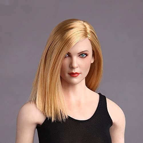 OBEST TBLeague Puppenkopf 1/6,Weibliche Puppenkopfskulptur,Goldenes Kurzes Haar,Weiße Haut,Simulierter Kopf,Passend für Weibliche Aktionspuppen OBEST TBLeague Puppenkopf 1/6,Weibliche Puppenkopfskulptur,Goldenes Kurzes Haar,Weiße Haut,Simulierter Kopf,Passend für Weibliche Aktionspuppen von OBEST