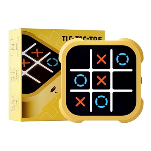 OBEST Tic Tac Toe Elektronisch, Brettspiel unterstützt KI-Kämpfe und 2-Spieler-Kämpfe, Klein Tragbar Puzzlespielkonsole, Interaktives Eltern-Kind-Spielzeug, Spielzeug Geschenke für Kinder Bildung von OBEST