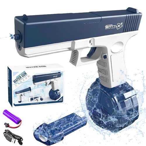 OBEST Wasserpistole Elektrisch, Wasser Spielzeug Pistolen Set für Erwachsene und Kinder, Wasserpistole mit Max Reichweite 32 FT, Wasserpistole mit 434CC + 58CC Große Kapazität für Sommer Strand Pool OBEST Wasserpistole Elektrisch, Wasser Spielzeug Pistolen Set für Erwachsene und Kinder, Wasserpistole mit Max Reichweite 32 FT, Wasserpistole mit 434CC + 58CC Große Kapazität für Sommer Strand Pool von OBEST