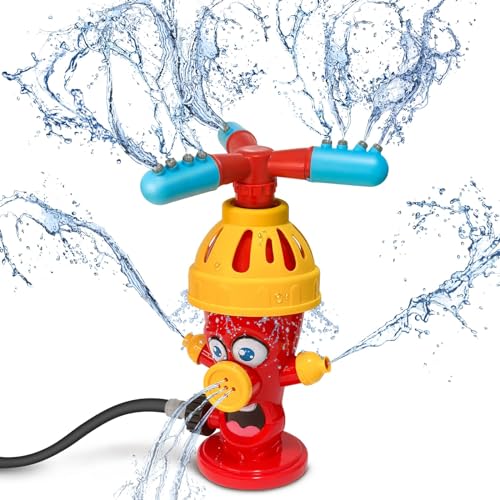 OBEST Wassersprinkler Kinder draußen,Rasensprenger für Kinder, Hydranten Sprinkler Spielzeug,Wasserspielzeug Garten mit Rotierender Düsen für Jungen Mädchen Geschenk Interaktives Outdoor OBEST Wassersprinkler Kinder draußen,Rasensprenger für Kinder, Hydranten Sprinkler Spielzeug,Wasserspielzeug Garten mit Rotierender Düsen für Jungen Mädchen Geschenk Interaktives Outdoor von OBEST