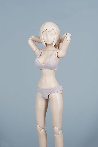 Puppensport Unterwäsche, Abnehmbare Puppenspielbekleidung, Bewegliche Weibliche Puppen Spielkostüme,Schwarz Bikini, Geeignet für 1/12 Verhältnis Puppen (SA050B) von OBEST