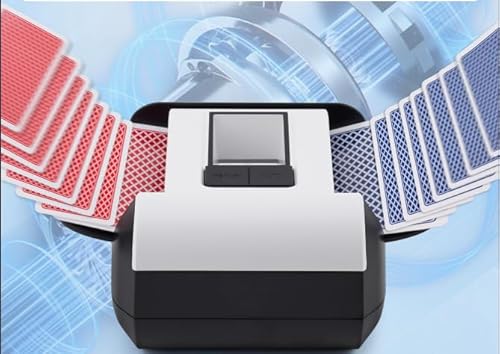 OBLITZON Automatischer Kartenmischer, Elektrische Kartenmischmaschine für 1-2 Kartendecks von OBLITZON