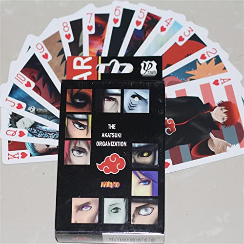 OBLRXM Pokerkarten, Anime Card Game, Spielkarten Playing Cards, Kartenspiel und Gesellschaftspiel, 2er-Pack Anime Kartenspiel für Familien, 54 Spielkarten Poker Kartenspiel Deck Playing Cards von OBLRXM