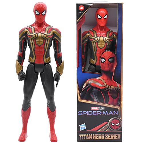OBLRXM Spiderman Figur, Spiderman Spielzeug, Avengers Iron Spiderman Endgame Titan Hero Serie bewegliche Aktionfigur ca 30.5 cm aus Avengers Endgame, für Kinder ab 3 Jahren von OBLRXM