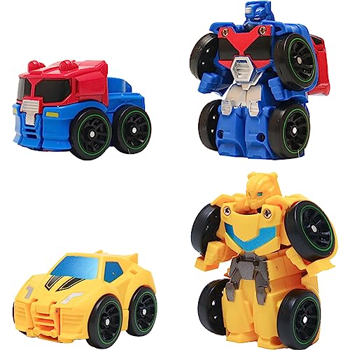 Transformers Spielzeuge,Mini Transformers Spielzeug,Deformierter Autoroboter,Transformation Action Figure Spielzeug,Optimus Prime BumbleBee,Wandelbares Actionfigur-Spielzeug für Kinder Geschenke von OBLRXM