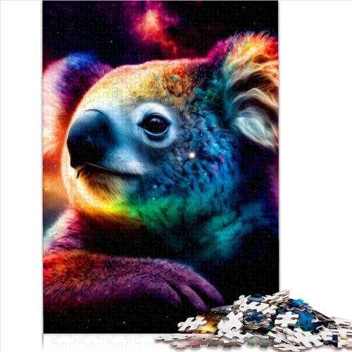 1000-teiliges Puzzle für Erwachsene, Koala-Puzzle für Erwachsene, Holzpuzzle, tolle Geschenke für Weihnachten (Größe 75x50cm) von OBUMI