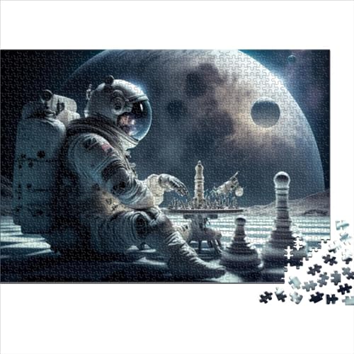 Puzzles für Erwachsene, 500-teiliges Schachuniversum-Puzzle für Erwachsene, Holzpuzzle für Erwachsene, Familien-Aktivitätspuzzles (Größe 52x38cm) von OBUMI