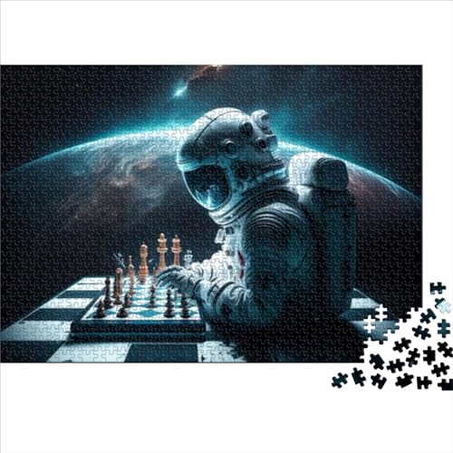 Puzzles für Erwachsene, Schach-Universum, 1000 Teile für Erwachsene, Puzzle aus Holz, Puzzle für Erwachsene, Lernspielzeug (Größe 75x50cm) von OBUMI