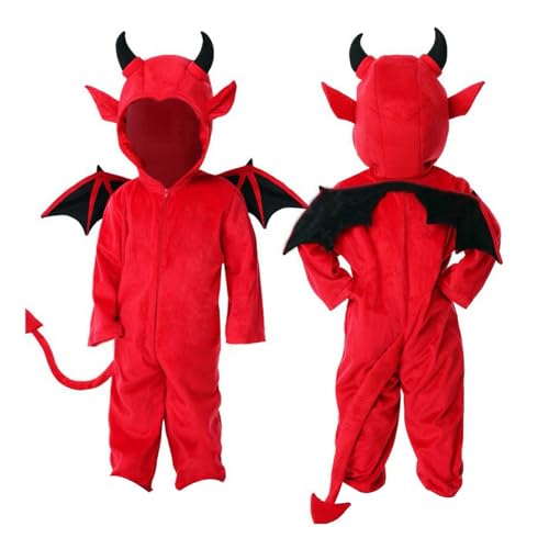 OBiQuzz Taufanzug Baby Junge enthält einen Overall und eine Mütze aus kuscheligem, weichem Material für die erste Feier des Säuglings. Trikot Name (Red, 2-3 Years) von OBiQuzz