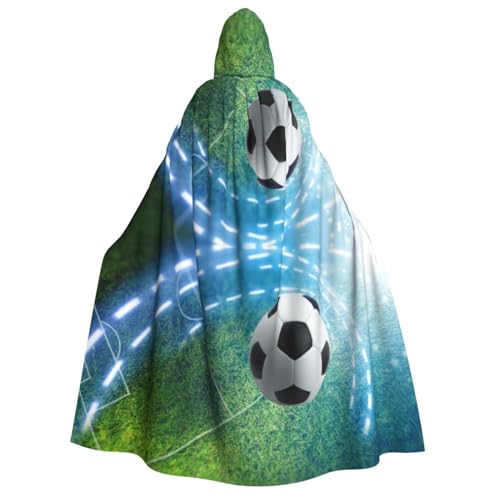Fußball-Sportball Erwachsene Halloween Kapuzenumhang geeignet für Rollenspiele auf Halloween-Partys, Tänzen usw. von OCELIO