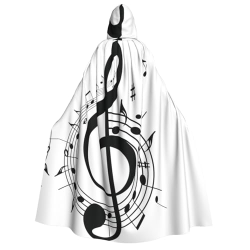 Musik-Symbol Erwachsene Halloween Kapuzenumhang geeignet für Rollenspiele auf Halloween-Partys, Tänzen usw. von OCELIO