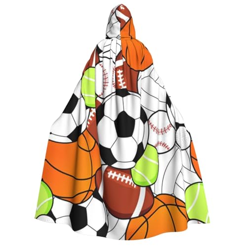 Sportball Erwachsene Halloween Kapuzenumhang geeignet für Rollenspiele auf Halloween-Partys, Tänzen usw. von OCELIO