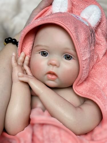 OCSDOLL Lebensechte Reborn Babypuppen 45,7 cm 2,9 kg gewichtete realistische Neugeborene Babypuppe Weicher Vollsilikonkörper Babypuppen Anatomisch Korrekte Puppen mit Flexibler OCSDOLL Lebensechte Reborn Babypuppen 45,7 cm 2,9 kg gewichtete realistische Neugeborene Babypuppe Weicher Vollsilikonkörper Babypuppen Anatomisch Korrekte Puppen mit Flexibler von OCSDOLL
