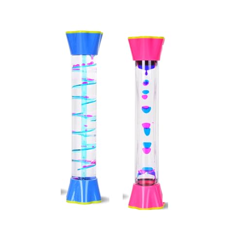 OCTTN Dynamic Liquid Motion Bubbler Tubes Set mit 2 Stück für Chefschreibtisch, Acryl, bunte Sanduhr-Timer, Spielzeug zum Stressabbau OCTTN Dynamic Liquid Motion Bubbler Tubes Set mit 2 Stück für Chefschreibtisch, Acryl, bunte Sanduhr-Timer, Spielzeug zum Stressabbau von OCTTN