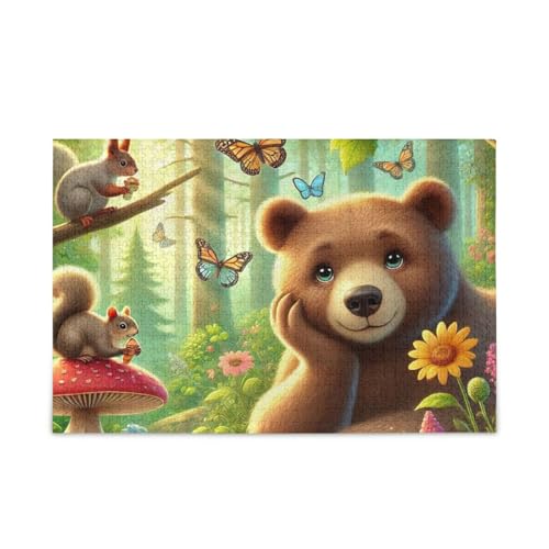 1000 Teile Puzzle Bär Wald Stabile 2 mm Puzzleteile Lustiges Puzzle für Erwachsene 1000 Teile Puzzle Bär Wald Stabile 2 mm Puzzleteile Lustiges Puzzle für Erwachsene von ODAWA