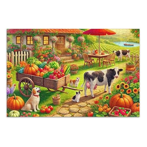 1000 Teile Puzzle Bauernhaus Grün Puzzle Spiel Home Wall Artwork für Erwachsene Familien 1000 Teile Puzzle Bauernhaus Grün Puzzle Spiel Home Wall Artwork für Erwachsene Familien von ODAWA