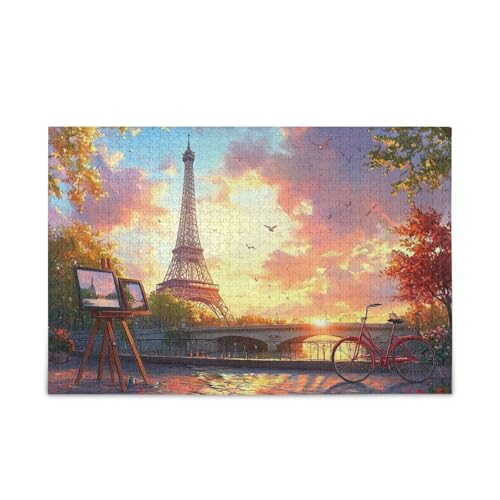 1000 Teile Puzzle Eiffelturm Sonnenuntergang Puzzle Spiel Home Wall Artwork Herausforderung Puzzle für Erwachsene 1000 Teile Puzzle Eiffelturm Sonnenuntergang Puzzle Spiel Home Wall Artwork Herausforderung Puzzle für Erwachsene von ODAWA