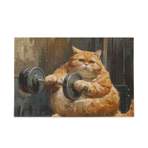 1000 Teile Puzzle Fat Cat Gym Lustig Lustig Herausfordernd Puzzles Spiel für Erwachsene 1000 Teile Puzzle Fat Cat Gym Lustig Lustig Herausfordernd Puzzles Spiel für Erwachsene von ODAWA