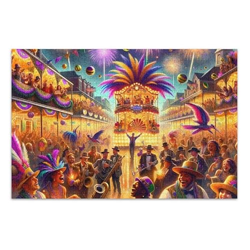 1000 Teile Puzzle Karneval Lila herausforderndes Puzzle-Spiel Spaß Familienaktivität von ODAWA