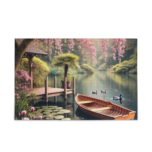 1000 Teile Puzzle Kirschblüten Teich Stabile 2 mm Puzzleteile Spaß Familie Aktivität 1000 Teile Puzzle Kirschblüten Teich Stabile 2 mm Puzzleteile Spaß Familie Aktivität von ODAWA