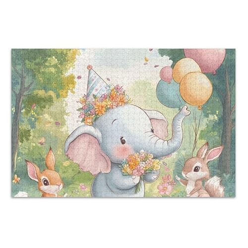 1000 Teile Puzzle Niedliche Elefant Kaninchen Pädagogisches und Lernpuzzle Spaß Familienaktivität 1000 Teile Puzzle Niedliche Elefant Kaninchen Pädagogisches und Lernpuzzle Spaß Familienaktivität von ODAWA