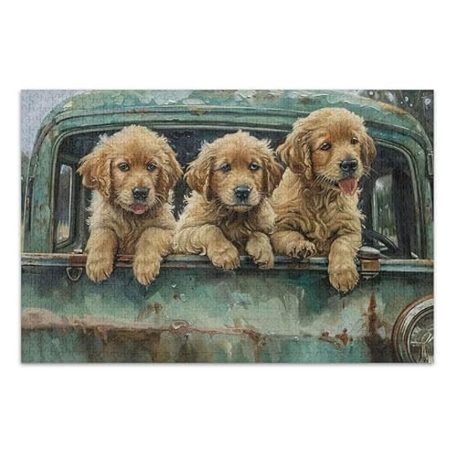 1000 Teile Puzzle Niedliche Welpen Auto Herausfordernde Puzzles Spiel für Erwachsene Familien 1000 Teile Puzzle Niedliche Welpen Auto Herausfordernde Puzzles Spiel für Erwachsene Familien von ODAWA