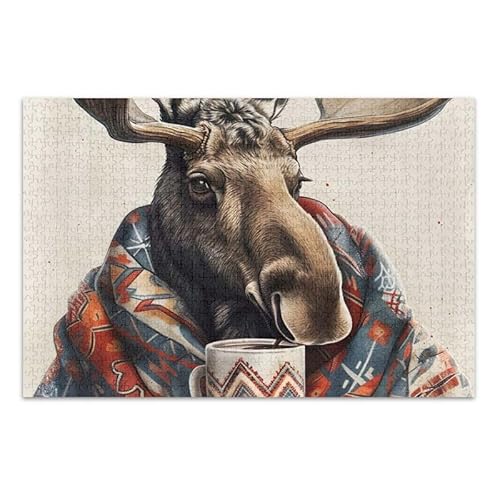 1000 Teile Puzzle Niedlicher Elch Puzzle Spiel Home Wall Artwork Lustiges Puzzle für Erwachsene 1000 Teile Puzzle Niedlicher Elch Puzzle Spiel Home Wall Artwork Lustiges Puzzle für Erwachsene von ODAWA