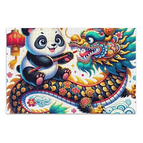 1000 Teile Puzzle Niedlicher Panda Drache DIY Geschenk Jigsaw Puzzles mit Mesh Aufbewahrungstasche Lustiges Puzzle für Erwachsene 1000 Teile Puzzle Niedlicher Panda Drache DIY Geschenk Jigsaw Puzzles mit Mesh Aufbewahrungstasche Lustiges Puzzle für Erwachsene von ODAWA