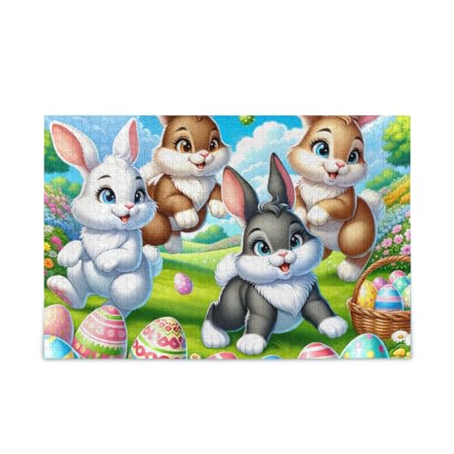 ODAWA 1000 Teile Puzzle Ostern Hasen und Eier Puzzle Spiel Home Wall Artwork für Erwachsene Familien von ODAWA