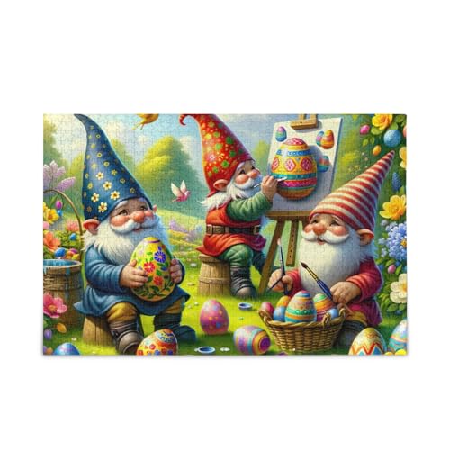 1000 Teile Puzzle Ostern Zwerge Stabile 2 mm Puzzleteile für Erwachsene Familien von ODAWA