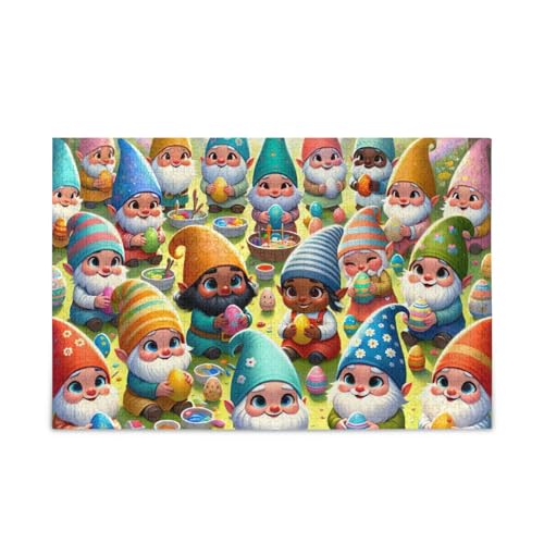 1000 Teile Puzzle Osterzwerge, buntes herausforderndes Puzzle-Spiel, lustiges Puzzle für Erwachsene 1000 Teile Puzzle Osterzwerge, buntes herausforderndes Puzzle-Spiel, lustiges Puzzle für Erwachsene von ODAWA