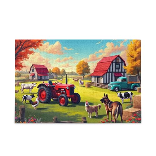 1000 Teile Puzzle Retro Bauernhof Orange Herausforderndes Puzzlespiel Lustiges Puzzle für Erwachsene 1000 Teile Puzzle Retro Bauernhof Orange Herausforderndes Puzzlespiel Lustiges Puzzle für Erwachsene von ODAWA