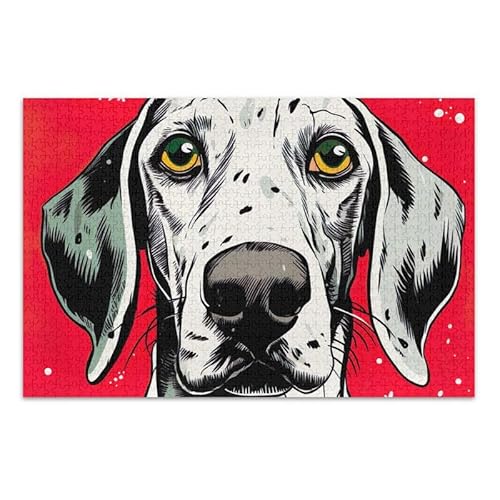 1000 Teile Puzzle Retro Dalmatiner Rot Puzzle Spiel Home Wall Artwork Fun Family Activity von ODAWA