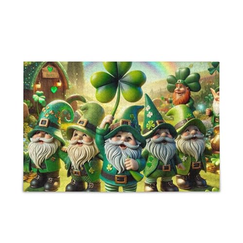 1000 Teile Puzzle St. Patrick's Day Zwerge Regenbogen Puzzle Spiel Home Wall Artwork für Erwachsene Familien von ODAWA