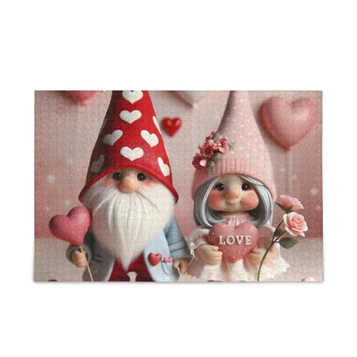 1000 Teile Puzzle Valentine Herz Liebe Zwerge Puzzle Spiel Home Wall Artwork Herausforderung Puzzle für Erwachsene von ODAWA