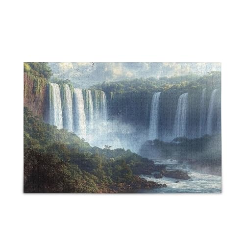 1000 Teile Puzzle Wasserfälle Brasilien Herausforderndes Puzzlespiel Spaß Familienaktivität von ODAWA