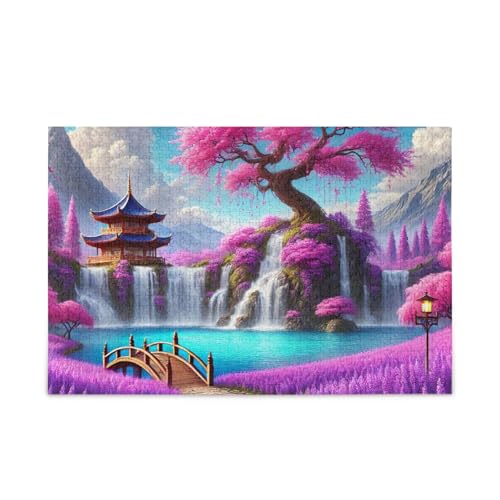 1000 Teile Puzzle Wasserfälle Türkis Pools Puzzle Spiel Home Wall Artwork Spaß Familie Aktivität von ODAWA