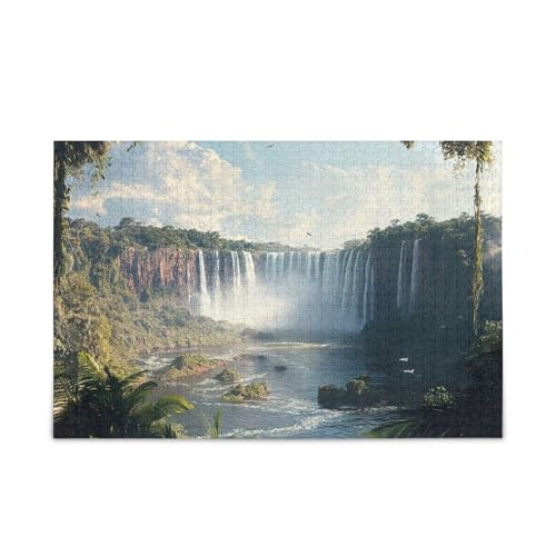 1000 Teile Puzzle Wasserfall Landschaft herausforderndes Puzzlespiel für Erwachsene Familien von ODAWA